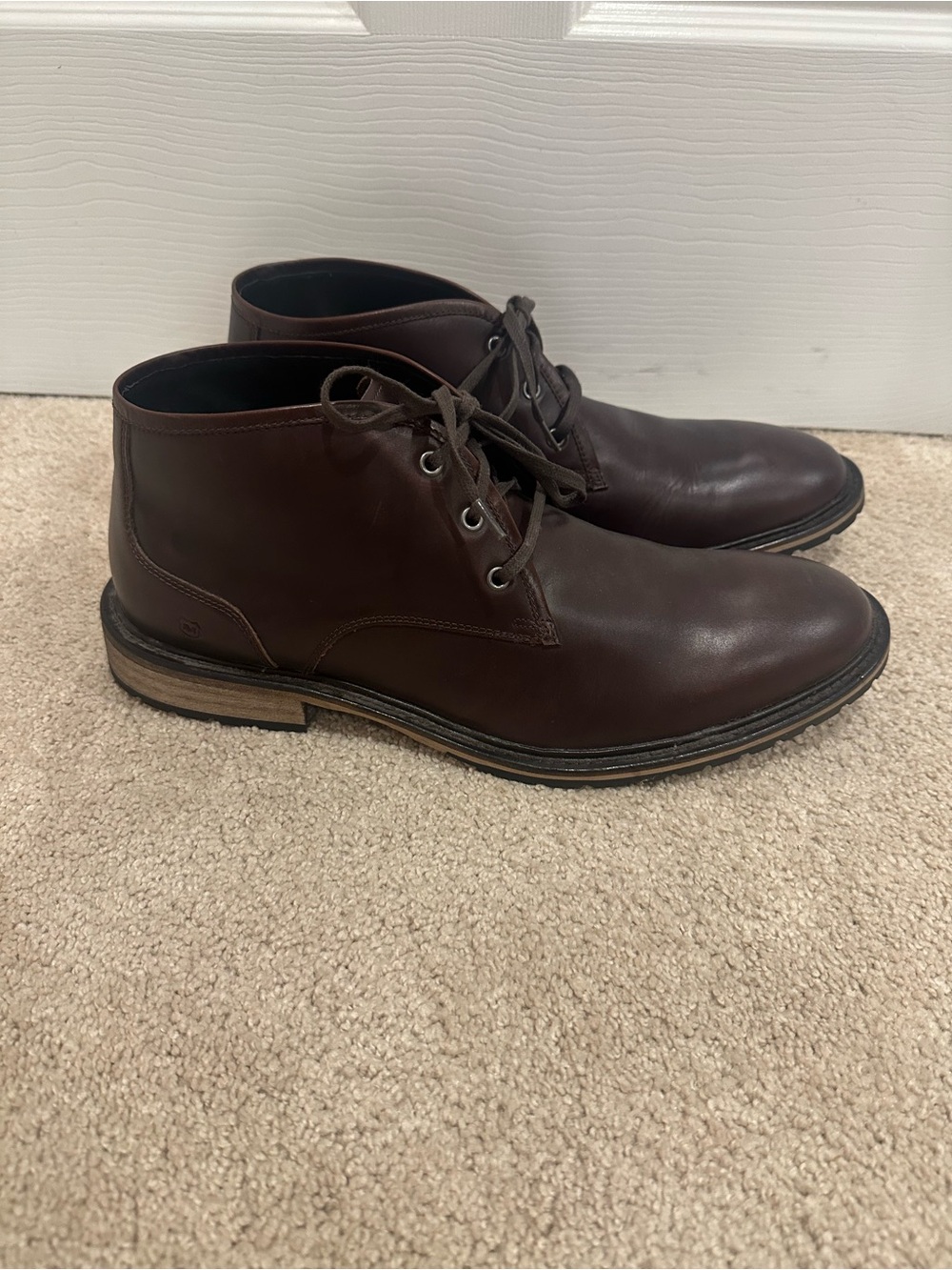 Andrew Marc Dark Brown Leather Chukka Boots